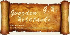 Gvozden Miletaški vizit kartica